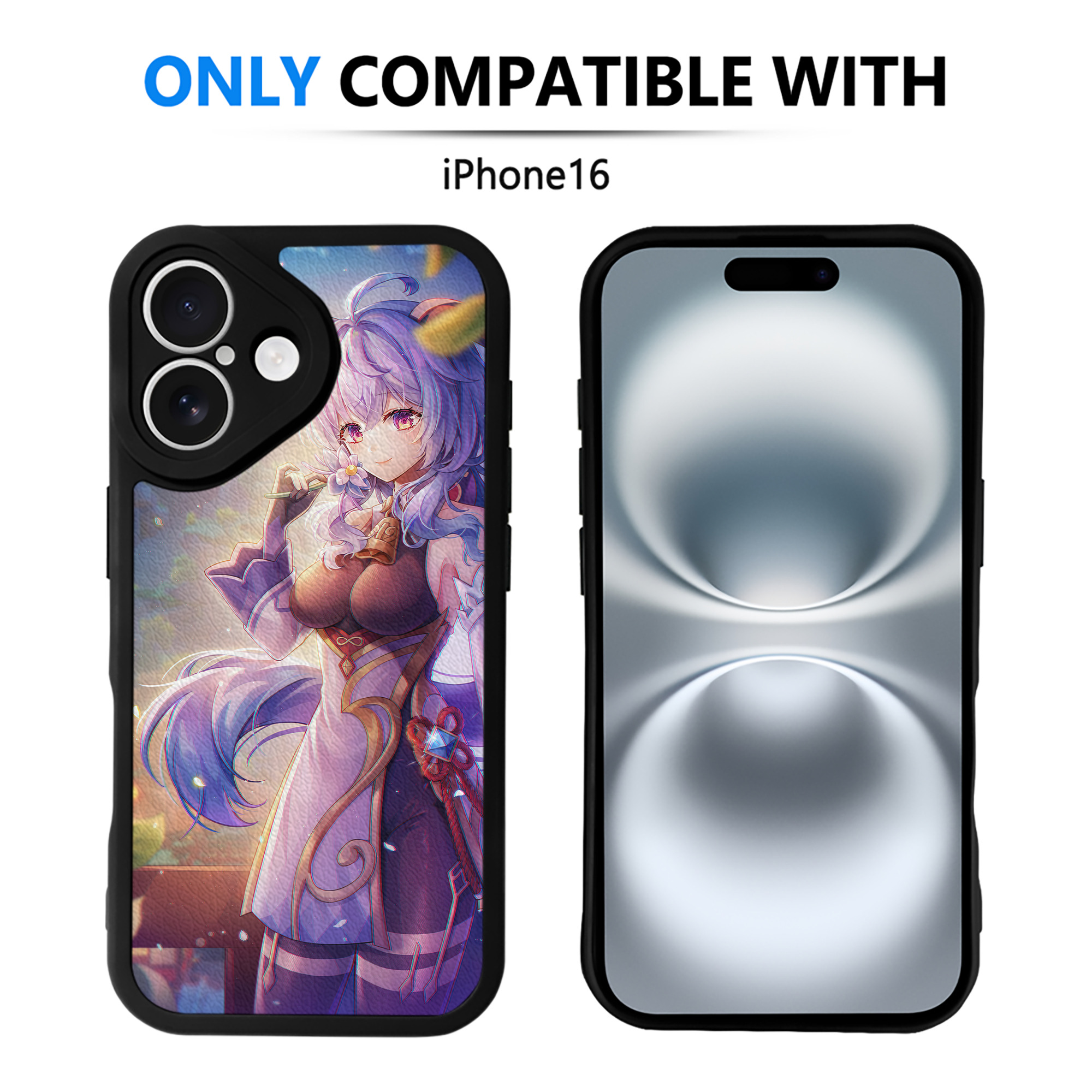 げんし神 genshin 【iPhone 16シリーズ対応】シリコンスマホケース（レザー調） 材質：シリコン